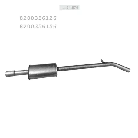 EDEX 21.570 - Kipufogó közép dob RENAULT MODUS 1.2, 1.4 (2006-)