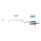 EDEX 21.571 - Kipufogó RENAULT Clio / Captur 0.9 / 1.2 TCe (2005-2013)