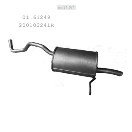 EDEX 21.571 - Kipufogó RENAULT Clio / Captur 0.9 / 1.2 TCe (2005-2013)