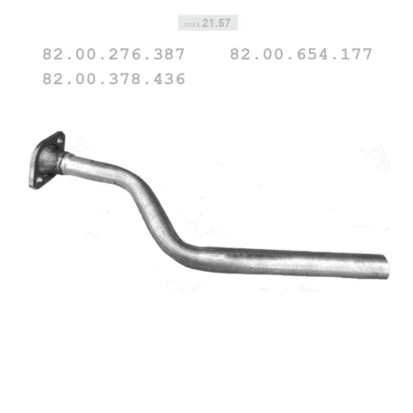EDEX 21.57 - Kipufogó kipufogó cső RENAULT CLIO III 1.2, 1.4, 1.5 D (2004-)