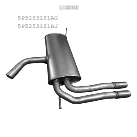 EDEX 23.135 - Kipufogó hátsó dob SEAT ALTEA XL 1.6 D, 1.9 D, 2.0 D (2006-)