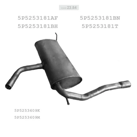 EDEX 23.84 - Kipufogó hátsó dob SEAT ALTEA XL 1.6 D, 1.9 D (2004-2010)