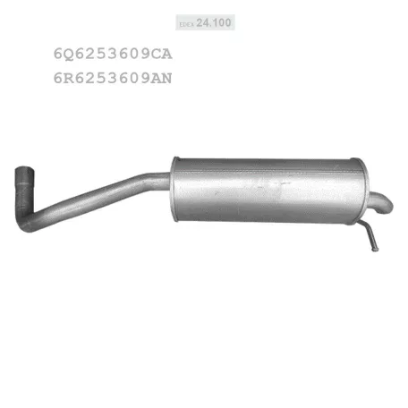 EDEX 24.100 - Kipufogó hátsó dob SEAT IBIZA IV 1.2 D, 1.6 D (2009-2015)