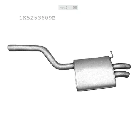 EDEX 24.108 - Kipufogó hátsó dob SKODA OCTAVIA 1.9 D (2004-2009)