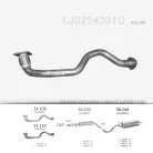 EDEX 24.109 - Kipufogó kipufogó cső SEAT LEON 1.4 (1997-2010)