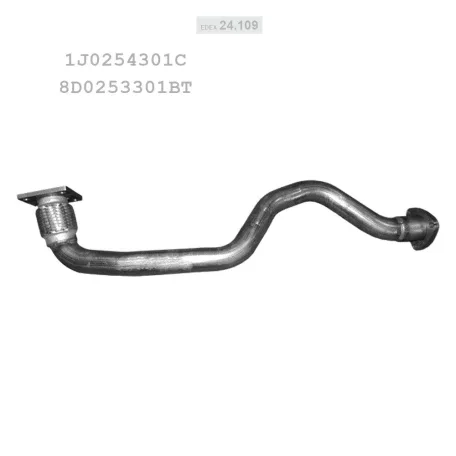 EDEX 24.109 - Kipufogó kipufogó cső SEAT LEON 1.4 (1997-2010)