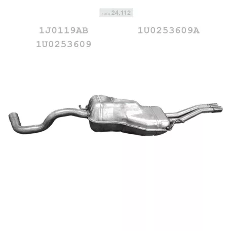 EDEX 24.112 - Kipufogó hátsó dob SKODA OCTAVIA 1.8 T (2001-2006)