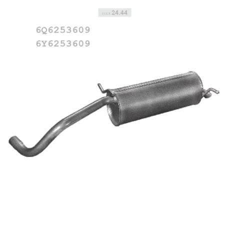 EDEX 24.44 - Kipufogó hátsó dob VW POLO 1.4 (2000-2009)