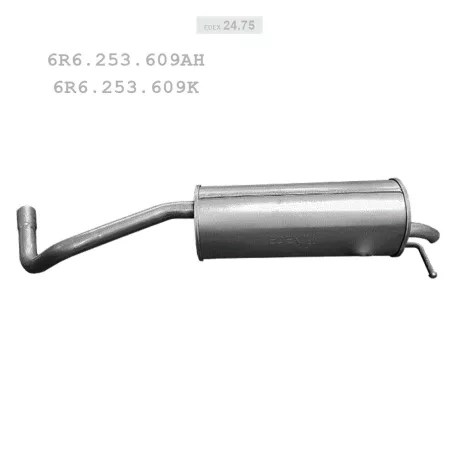 EDEX 24.75 - Kipufogó hátsó dob SEAT IBIZA 1.4, 1.6 (2002-2015)