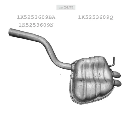 EDEX 24.93 - Kipufogó hátsó dob VW JETTA III 2.0 (2005-2008)
