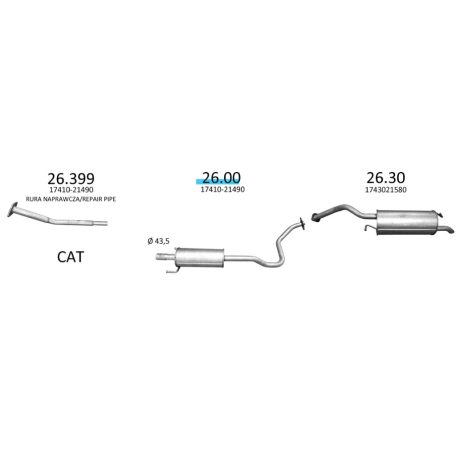 EDEX 26.00 - kipufogó közép dob