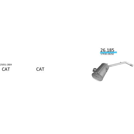 EDEX 26.185 - Toyota Avensis Verso 2.0 kipufogó hátsó dob