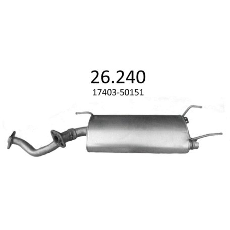 EDEX 26.240 - Toyota Land Cruiser 4.7 V8 kipufogó közép dob