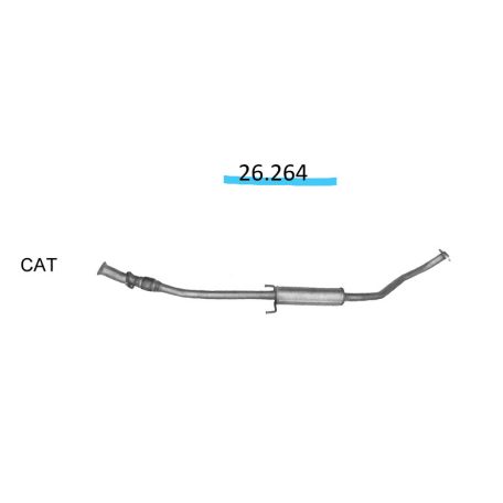 EDEX 26.264 - Toyota Corolla kipufogó közép dob
