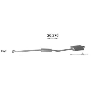 EDEX 26.276 - Toyota Picnic kipufogó rendszer