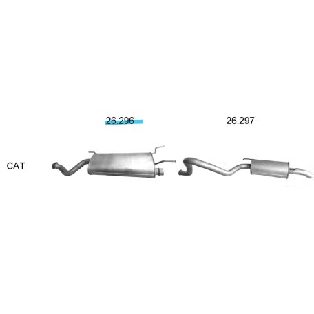 EDEX 26.296 - Toyota Land Cruiser kipufogó közép dob