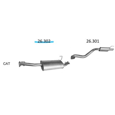 EDEX 26.302 - Toyota Land Cruiser kipufogó közép dob