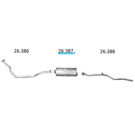 EDEX 26.387 - Toyota Land Cruiser kipufogó közép dob
