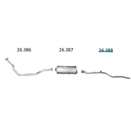 EDEX 26.388 - Toyota Land Cruiser HJ45 kipufogó cső