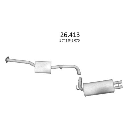 EDEX 26.413 - Toyota Supra 3.0 kipufogó hátsó dob