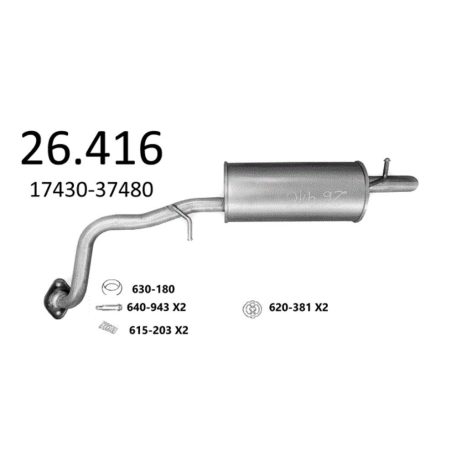 EDEX 26.416 - kipufogó hátsó dob