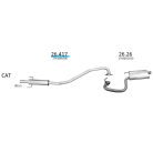 EDEX 26.417 kipufogó közép dob - Toyota Avensis 1.6 / 1.8