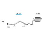 EDEX 26.74 középső kipufogó cső - Toyota Avensis