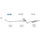 EDEX 30.284 - AUDI / SKODA / VW 1.8 / 1.9 D / 2.0 D /2.5 D (1995-2008) Kipufogó cső