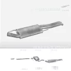 EDEX 30.605 - Kipufogó hátsó dob VW GOLF III 1.9 D (1996-1999)