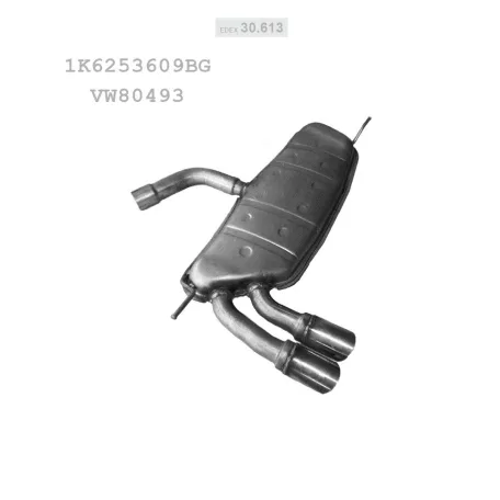 EDEX 30.613 - Kipufogó hátsó dob Audi A3 / VW GOLF V / VI 2.0 (2004-2013)