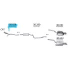 EDEX 30.628 - Kipufogó kipufogó cső AUDI A3 1.6 D, 1.9 D, 2.0 D (2003-2013)