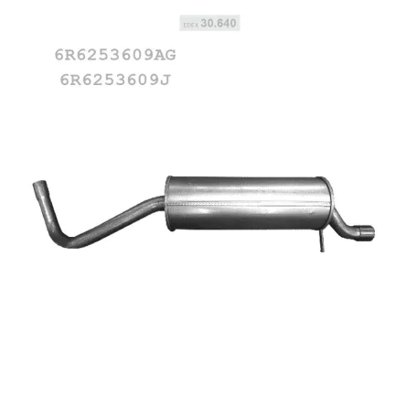 EDEX 30.640 - Kipufogó hátsó dob VW POLO 1.4 (2009-2014)