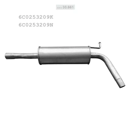 EDEX 30.661 - Kipufogó közép dob SEAT IBIZA IV 1.0 (2014-)