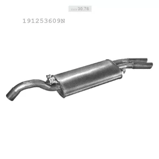   EDEX 30.76 - Kipufogó hátsó dob VW GOLF II 1.8 (1985-1991)