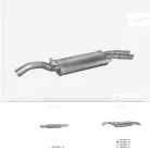 EDEX 30.79 - Kipufogó hátsó dob VW GOLF II 1.8 (1986-1991)