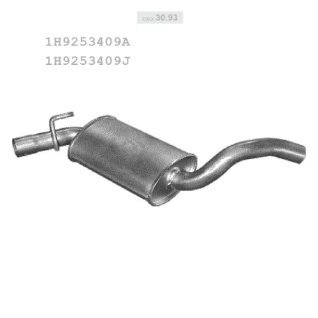 EDEX 30.93 - Kipufogó közép dob VW GOLF III 1.8, 1.9 D (1993-1999)