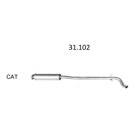 EDEX 31.102 - Volvo S60 kipufogó közép dob