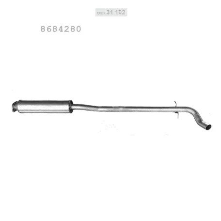 EDEX 31.102 - Kipufogó közép dob VOLVO S60 2.0, 2.3, 2.4, 2.4 D (2001-2010)