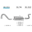 EDEX 31.211 - Volvo kipufogó cső