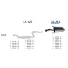 EDEX 31.251 - Volvo S40 / V40 kipufogó hátsó dob