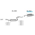 EDEX 31.252 - Volvo S40 / V40 kipufogó hátsó dob