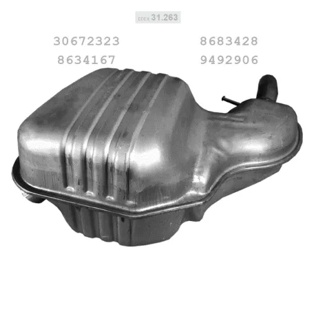 EDEX 31.263 - Kipufogó hátsó dob VOLVO S60 2.0, 2.3, 2.4, 2.4 D, 2.5 (2000-2010)