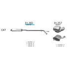 EDEX 31.265 - Volvo V70 kipufogó közép dob