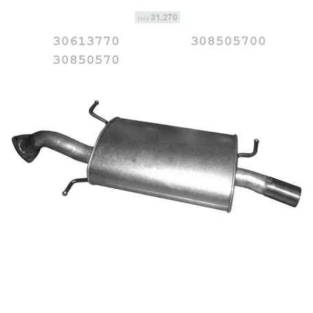 EDEX 31.270 - Kipufogó hátsó dob VOLVO S40 1.9 (1997-2000)