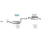 EDEX 31.271 - Kipufogó közép dob VOLVO S40 1.9, 1.9 D, 2.0 (1997-2004)