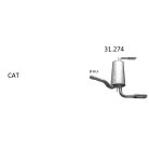 EDEX 31.274 - Volvo C70 2.5 kipufogó hátsó dob