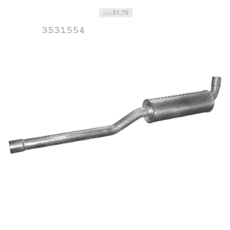 EDEX 31.78 - Kipufogó közép dob VOLVO 740 2.0, 2.3 (1985-1990)