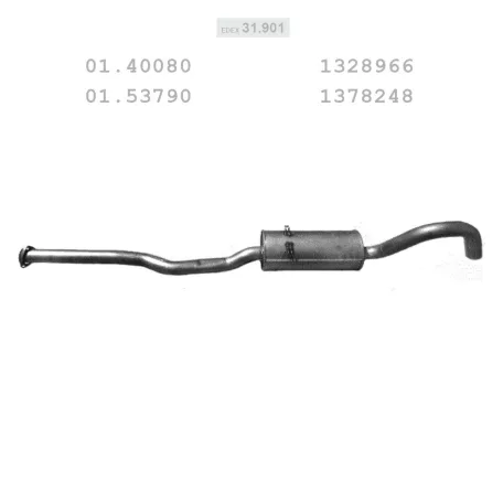 EDEX 31.901 - Kipufogó közép dob VOLVO 740 2.4 D (1986-1997)