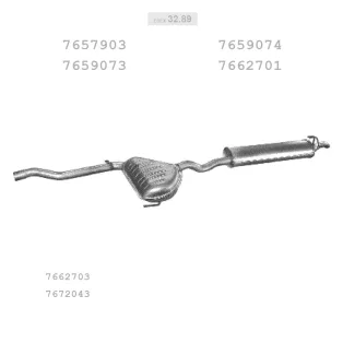   EDEX 32.89 - Kipufogó rendszer LANCIA DEDRA 1.6, 1.8, 2.0 (1989-1994)