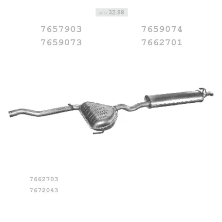EDEX 32.89 - Kipufogó rendszer LANCIA DEDRA 1.6, 1.8, 2.0 (1989-1994)